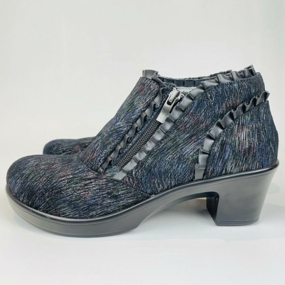 Alegria Boots Leather HAN-316 Ruffle Comfort Ankle Bootie Women US Sz 7.5 Eu 38 - Picture 5 of 8